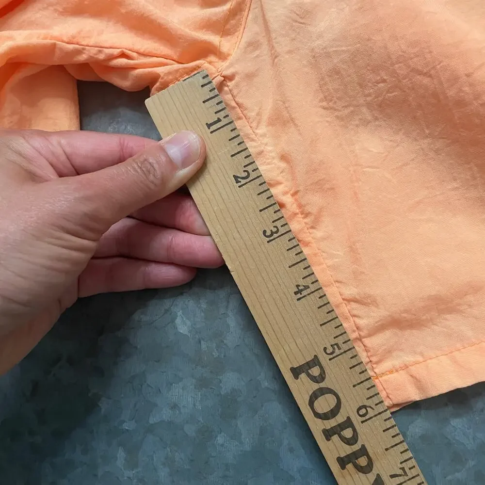 Vintage Surf Gear Neon Orange Nylon Shorts Mens Medium 32 / 34 Retro Surfing 90s